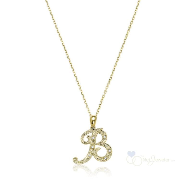 Script Diamond Initials-RNB Jewellery