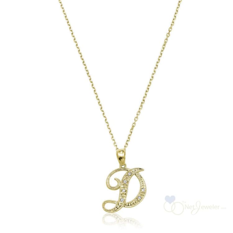 Script Diamond Initials-RNB Jewellery