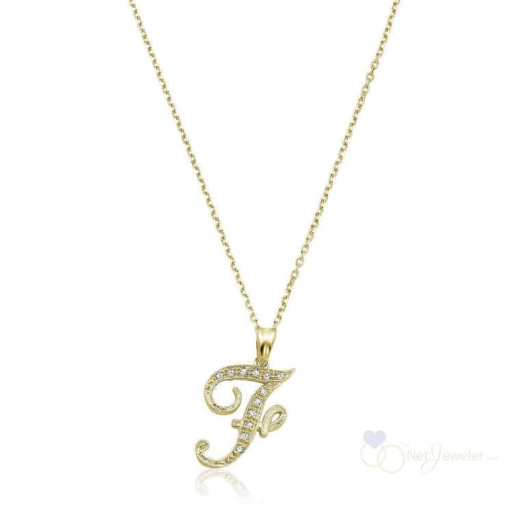 Script Diamond Initials-RNB Jewellery