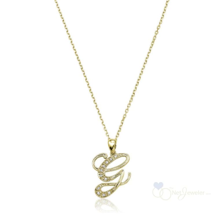 Script Diamond Initials-RNB Jewellery