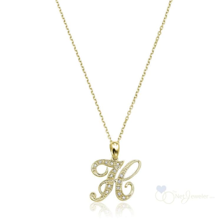 Script Diamond Initials-RNB Jewellery