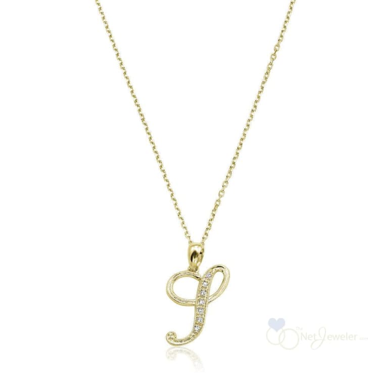 Script Diamond Initials-RNB Jewellery