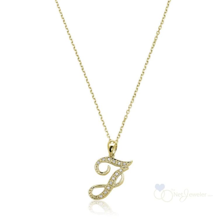Script Diamond Initials-RNB Jewellery