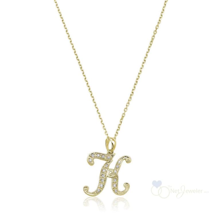 Script Diamond Initials-RNB Jewellery