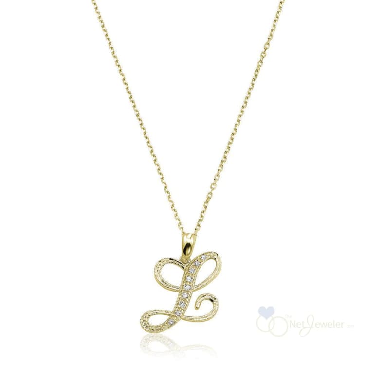 Script Diamond Initials-RNB Jewellery