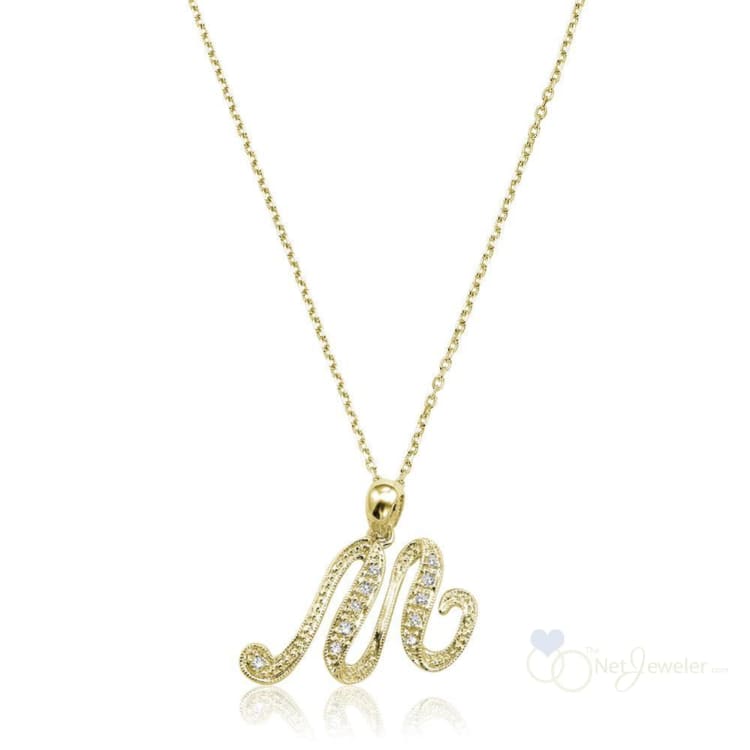 Script Diamond Initials-RNB Jewellery