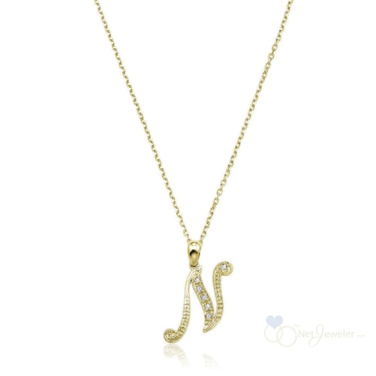 Script Diamond Initials-RNB Jewellery