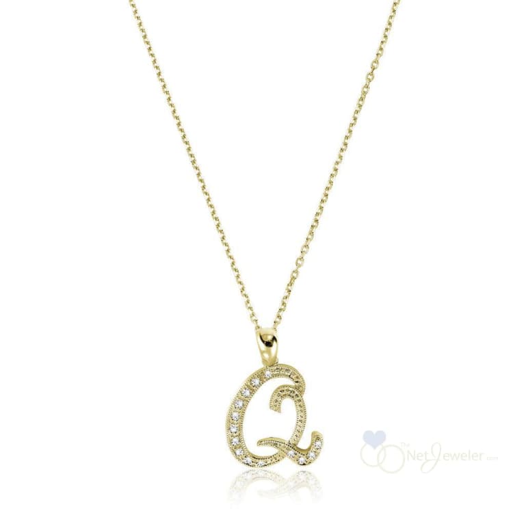 Script Diamond Initials-RNB Jewellery