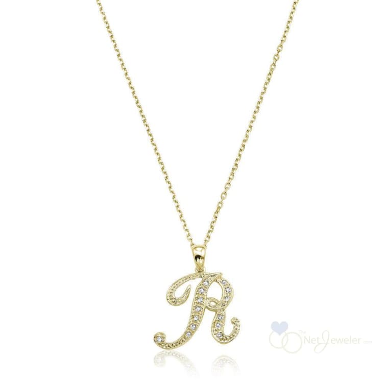 Script Diamond Initials-RNB Jewellery