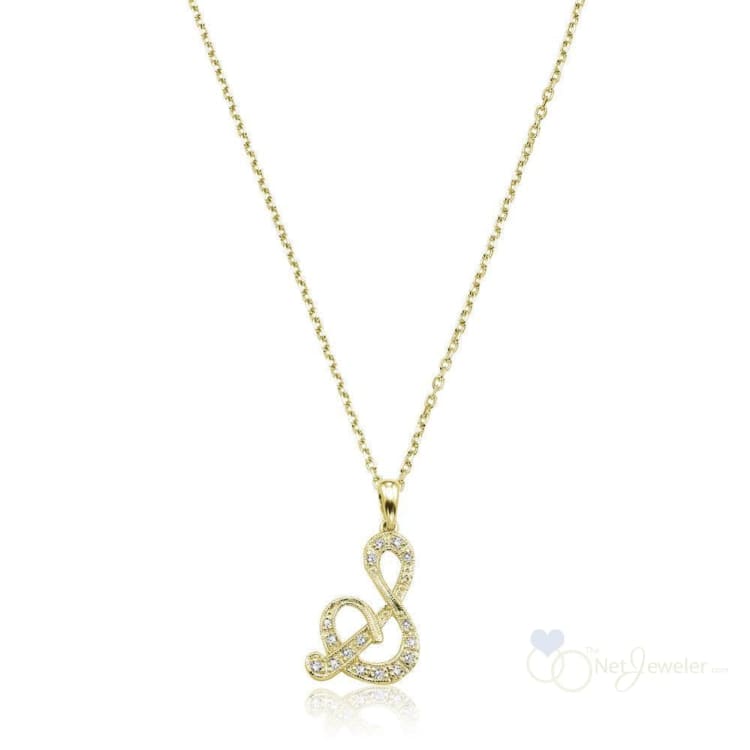 Script Diamond Initials-RNB Jewellery