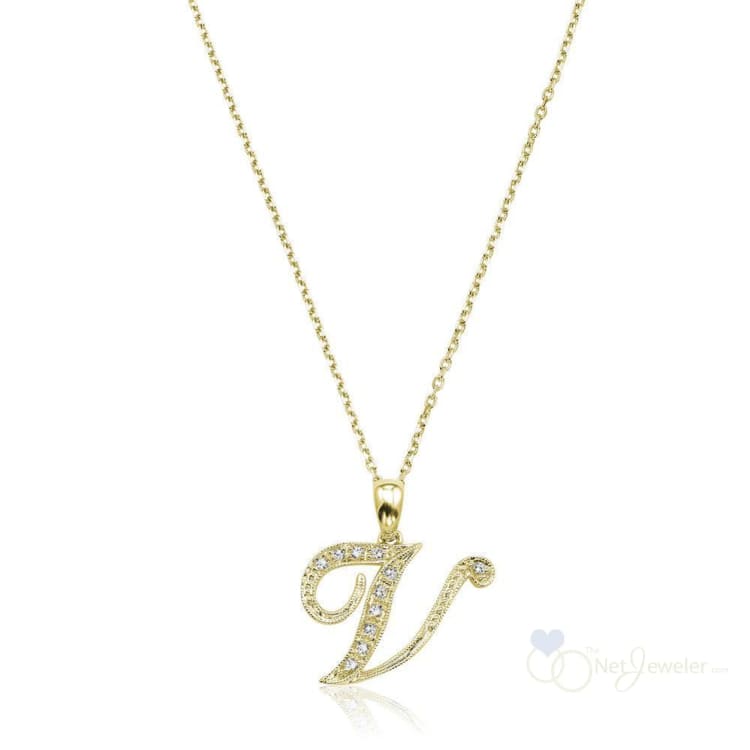 Script Diamond Initials-RNB Jewellery