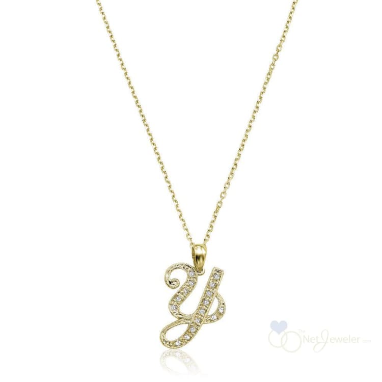 Script Diamond Initials-RNB Jewellery