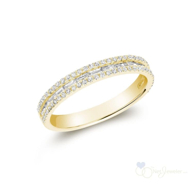 Semi Eternity Baguette & Round Diamond Ring-RNB Jewellery