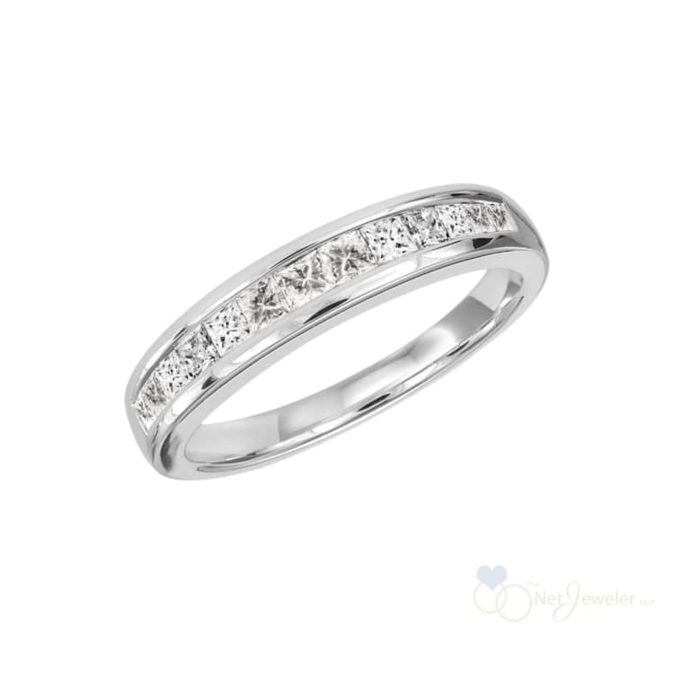 Semi Eternity Princess Channel Diamond Ring