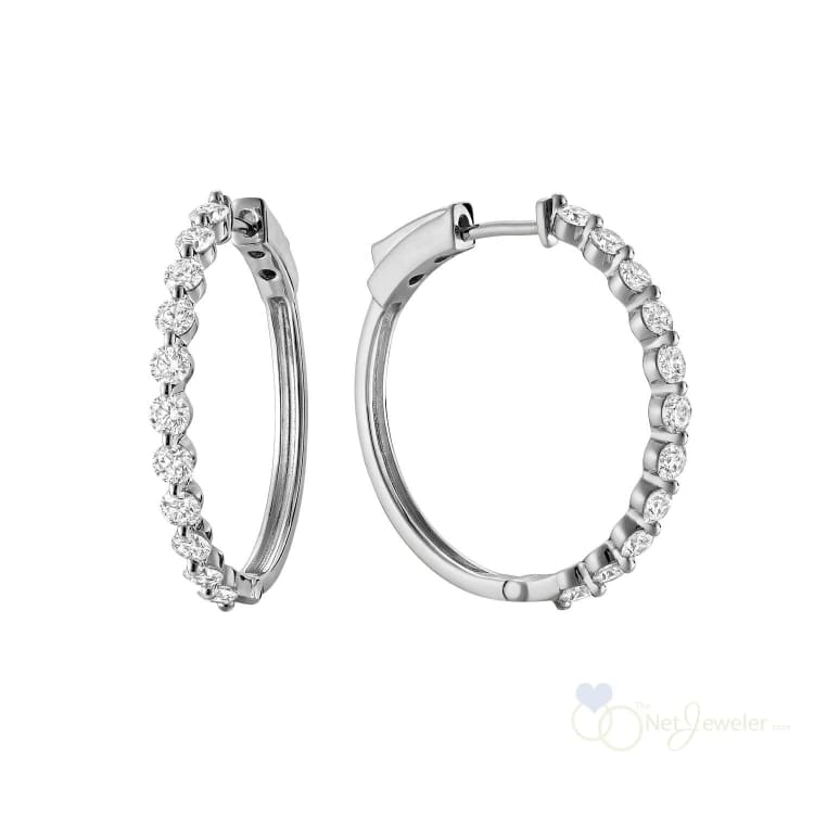 Hoop Diamond Earrings-RNB Jewellery