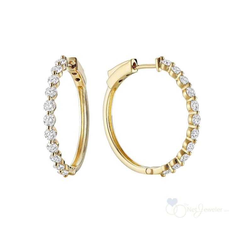 Hoop Diamond Earrings-RNB Jewellery