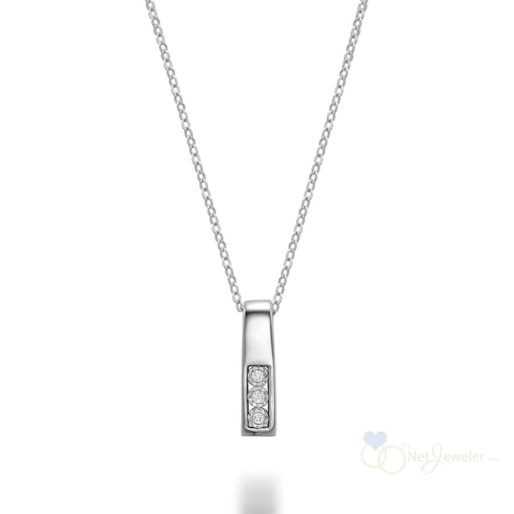 Small Bar Illusion Diamond Pendant-RNB Jewellery