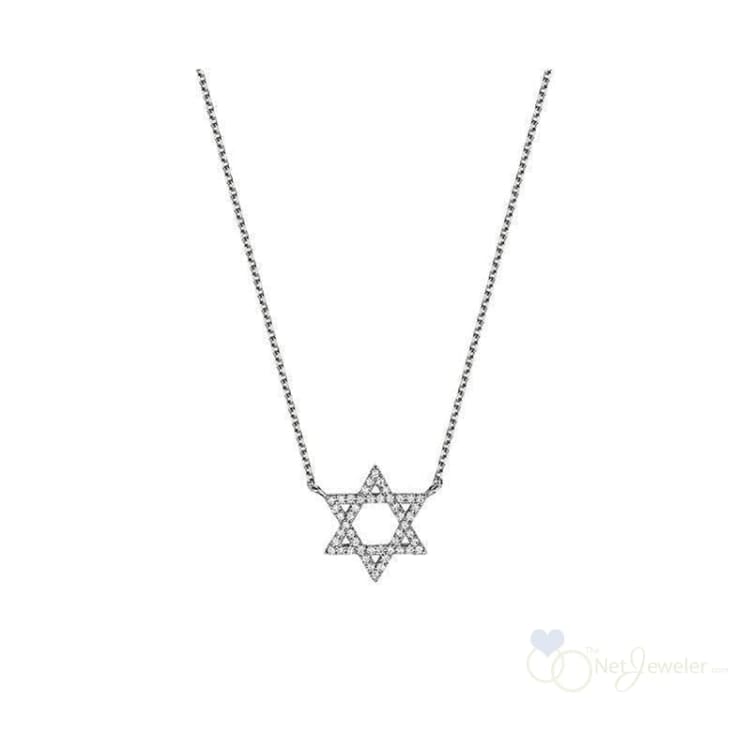 Star Of David Diamond Necklace-RNB Jewellery