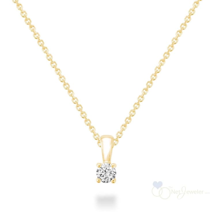 Solitaire Diamond Pendant - Yellow Gold / 0.50CTDI / Closeout - Pendants
