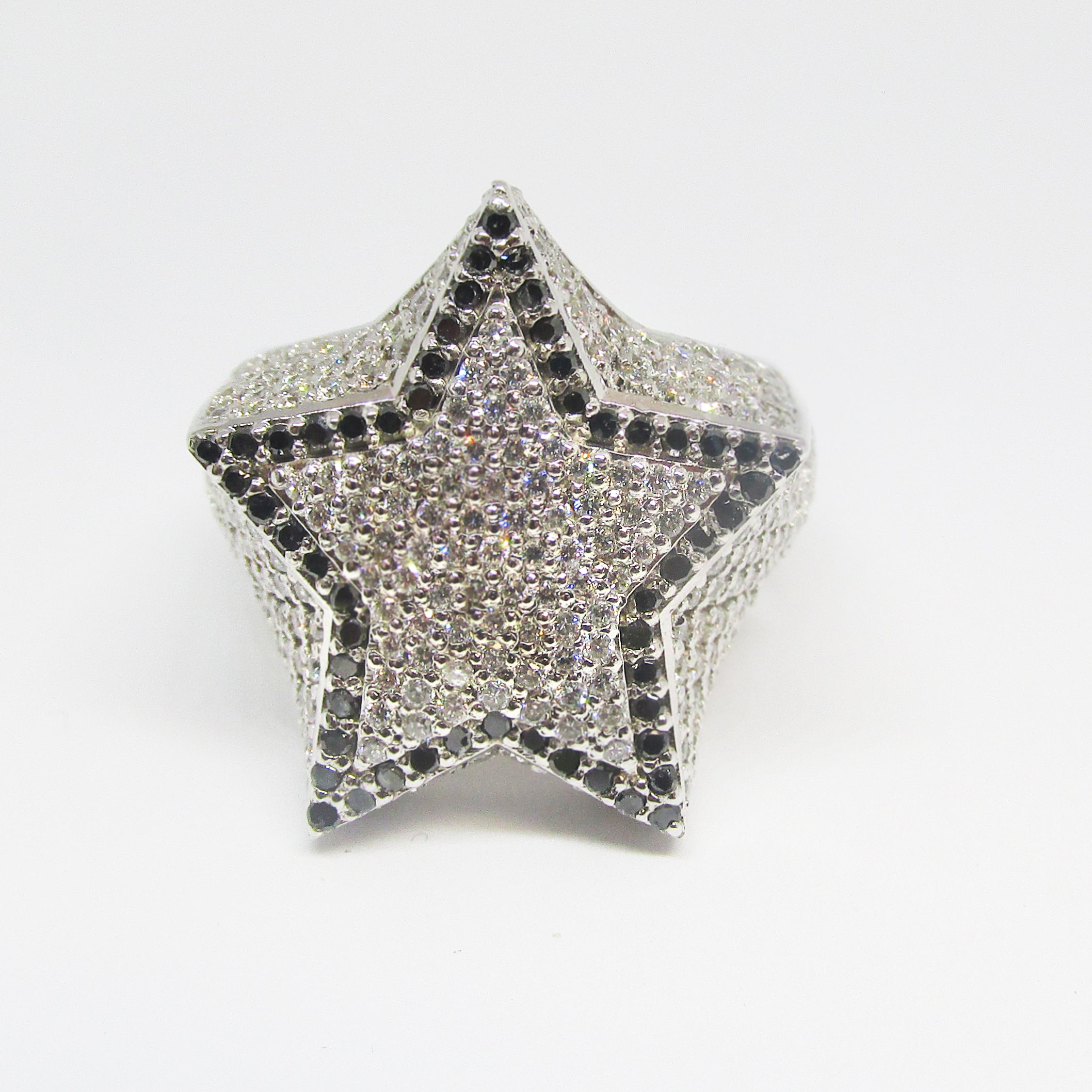 Luxury Mens Diamond 3D Star Ring - Thenetjeweler