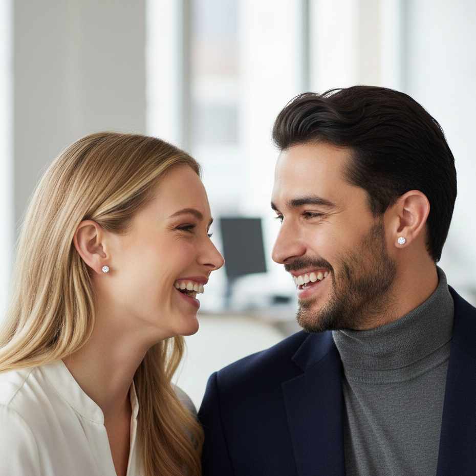 Lab diamond stud earrings - thenetjeweler