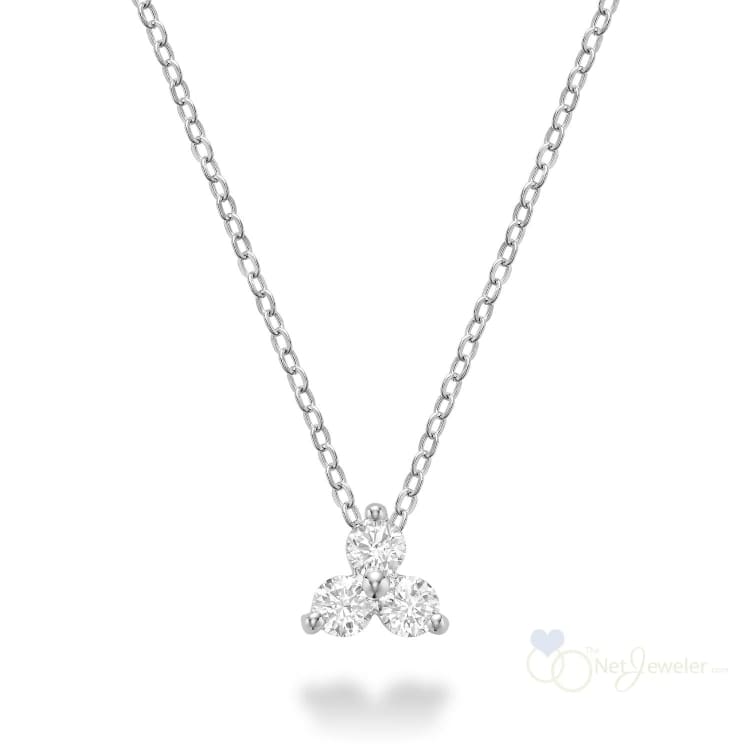 Three Stone Diamond Pendant-RNB Jewellery