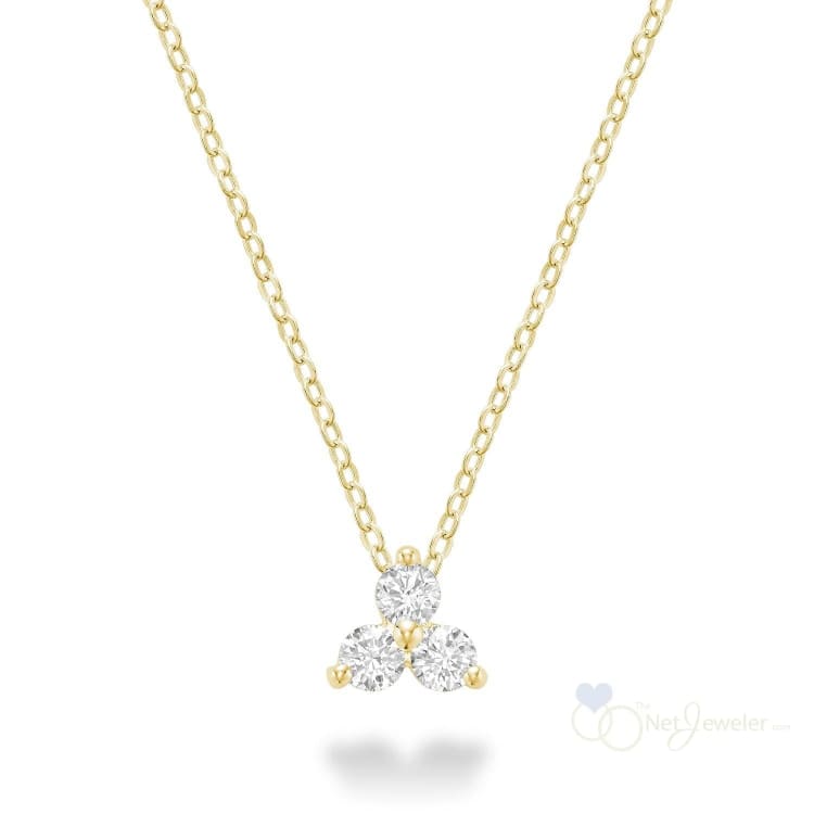 Three Stone Diamond Pendant-RNB Jewellery