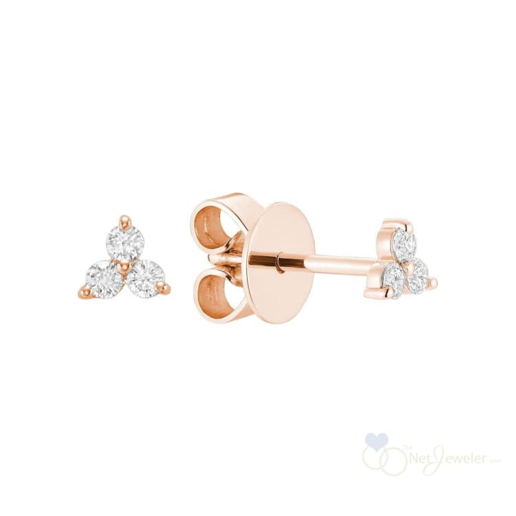 Trinity Diamond Stud Earrings-RNB Jewellery