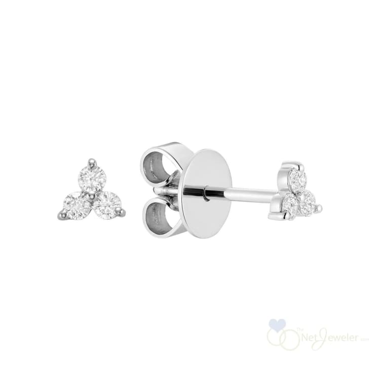 Trinity Diamond Stud Earrings-RNB Jewellery