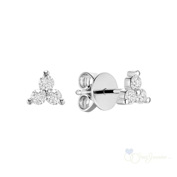 Trinity Diamond Stud Earrings-RNB Jewellery