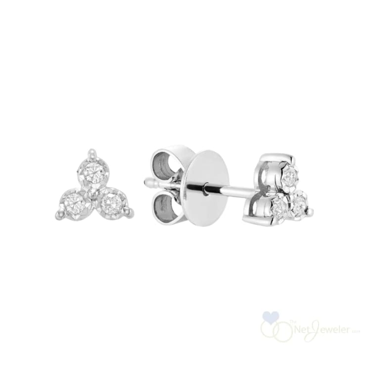 Trinity Illusion Diamond Stud Earrings-RNB Jewellery