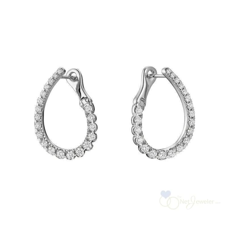 Twirl Diamond Loop Earrings-RNB Jewellery
