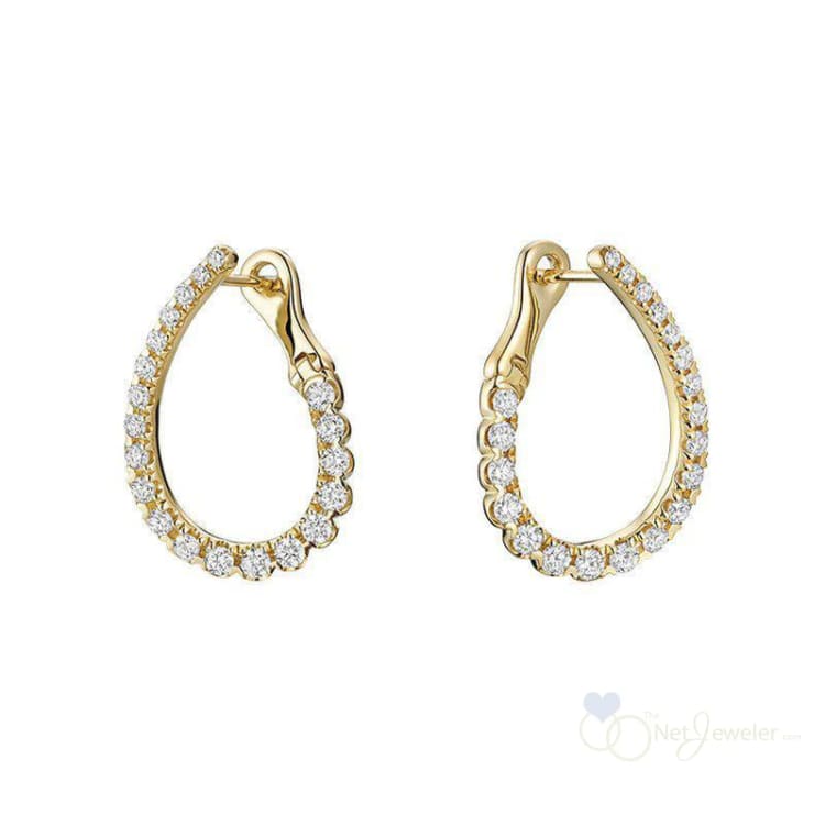 Twirl Diamond Loop Earrings-RNB Jewellery
