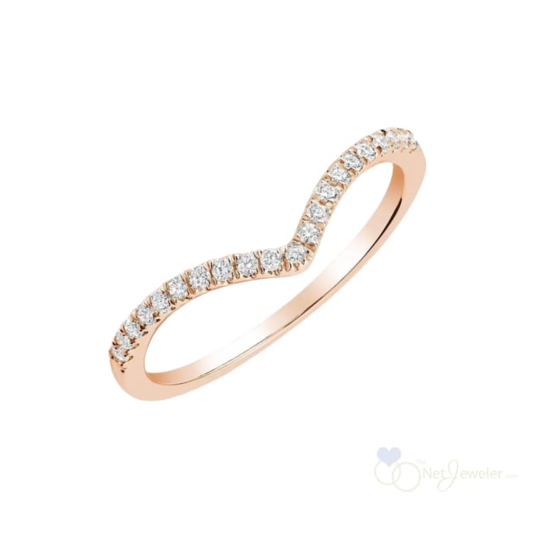 V Shape Semi Eternity Diamond Ring