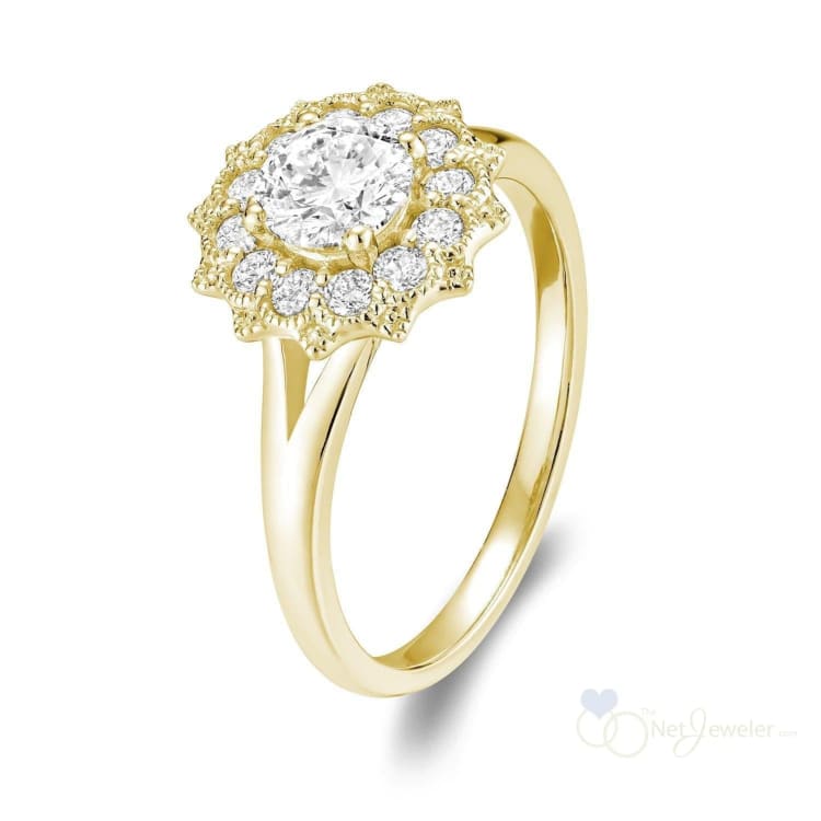 Vintage Flower Diamond Ring-RNB Jewellery