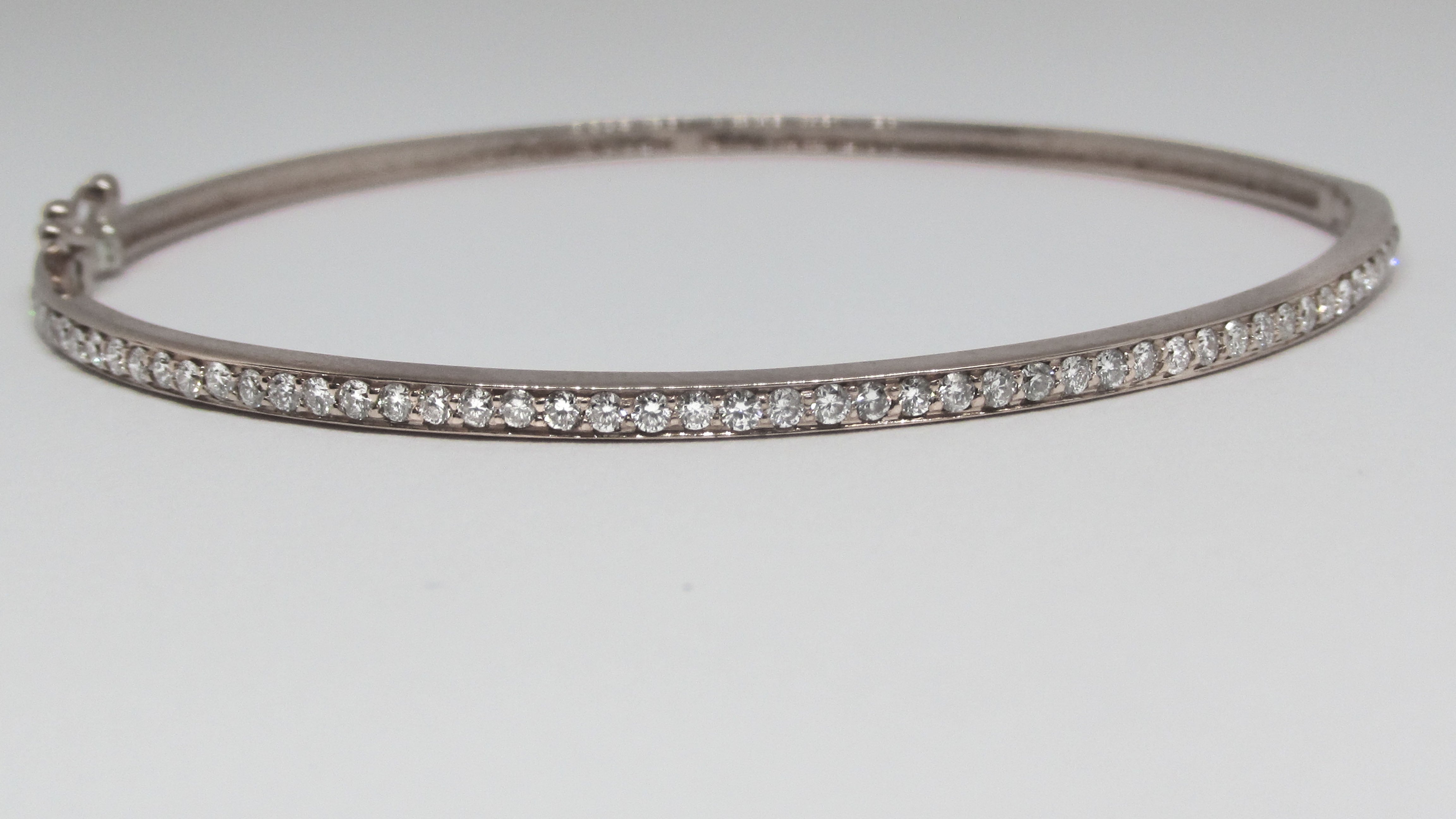Diamond Bangle Bracelet 14K Rose Gold 0.50 Ct. Tw. - Thenetjeweler