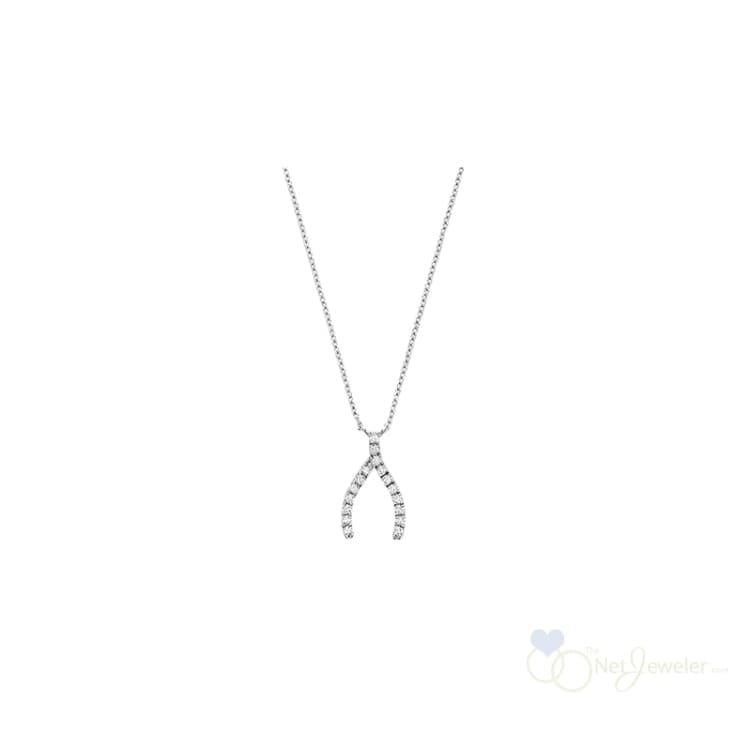 Wish Bone Diamond Necklace-RNB Jewellery