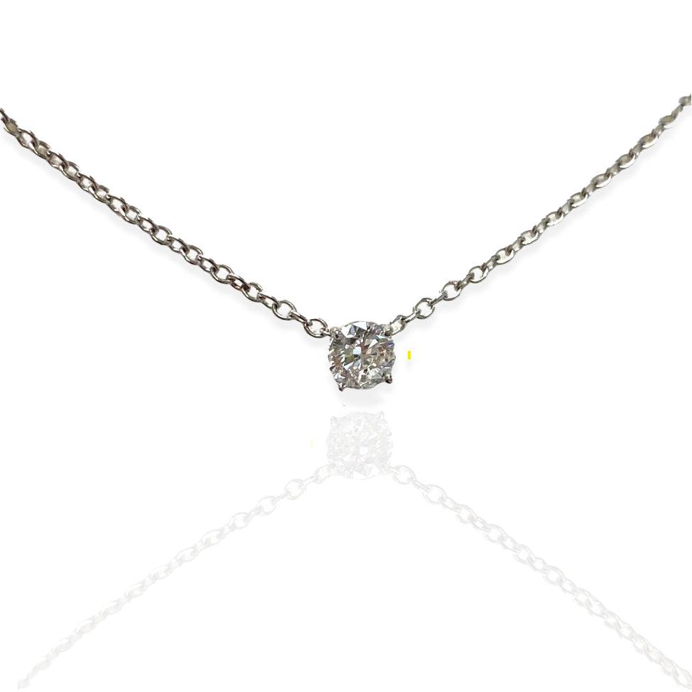 0.35 CT LAB DIAMOND SOLITAIRE PENDANT - Thenetjeweler