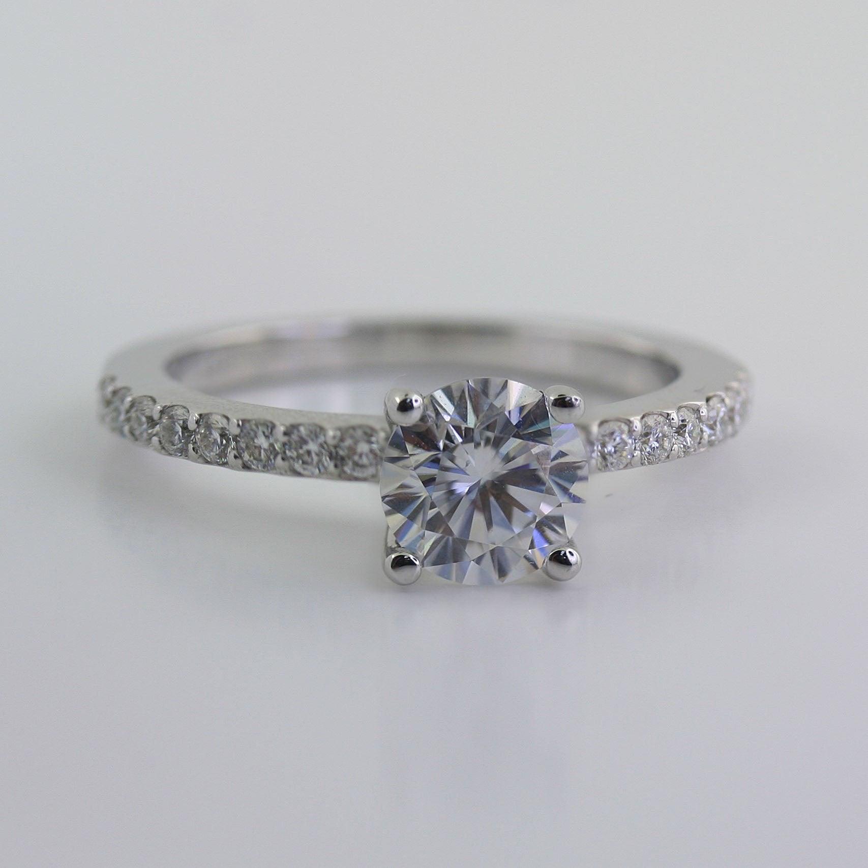 Round Cut Moissanite Engagement Ring - Thenetjeweler