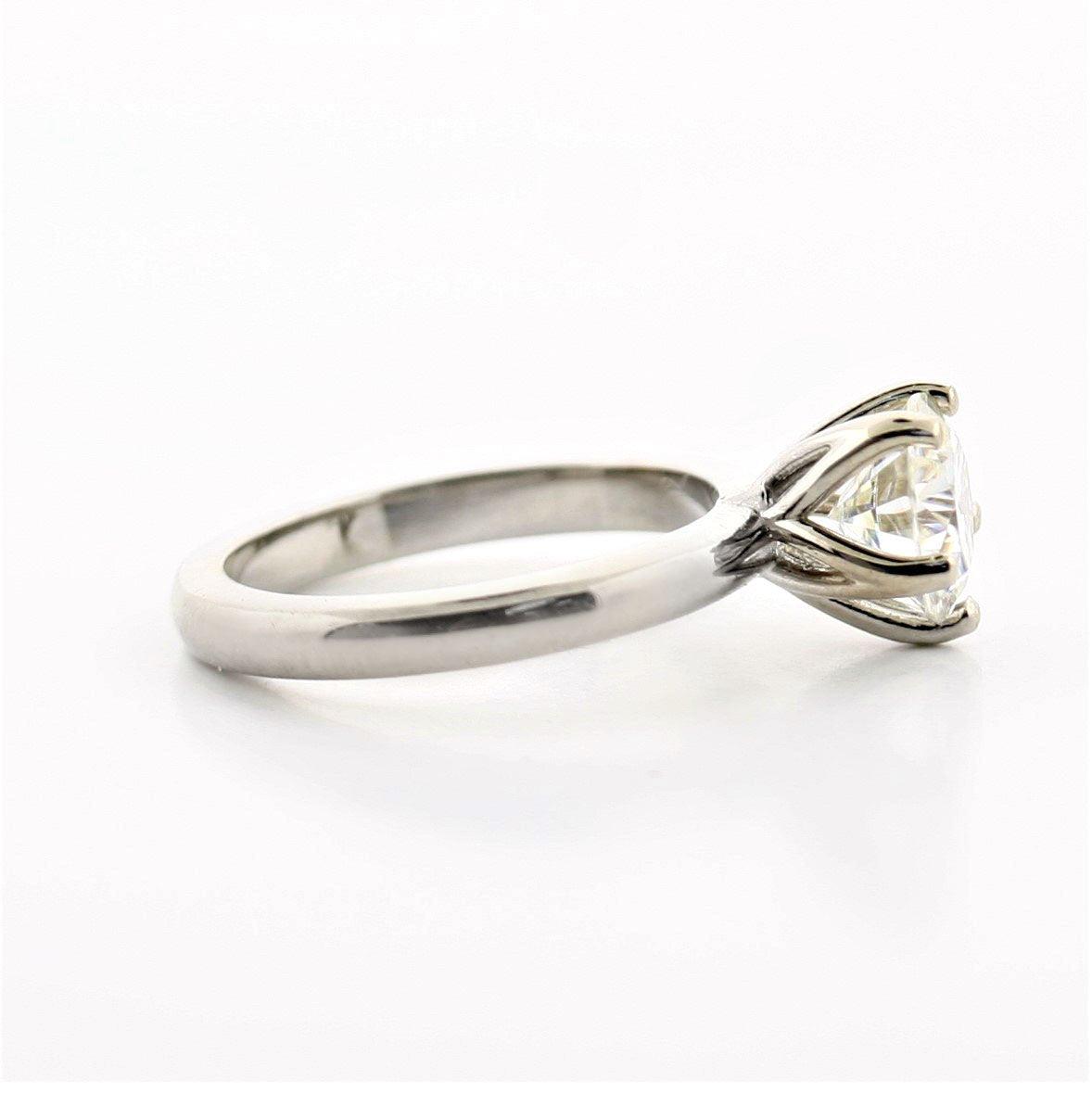 Round Solitaire Moissanite Engagement Ring 1.20ct - Thenetjeweler