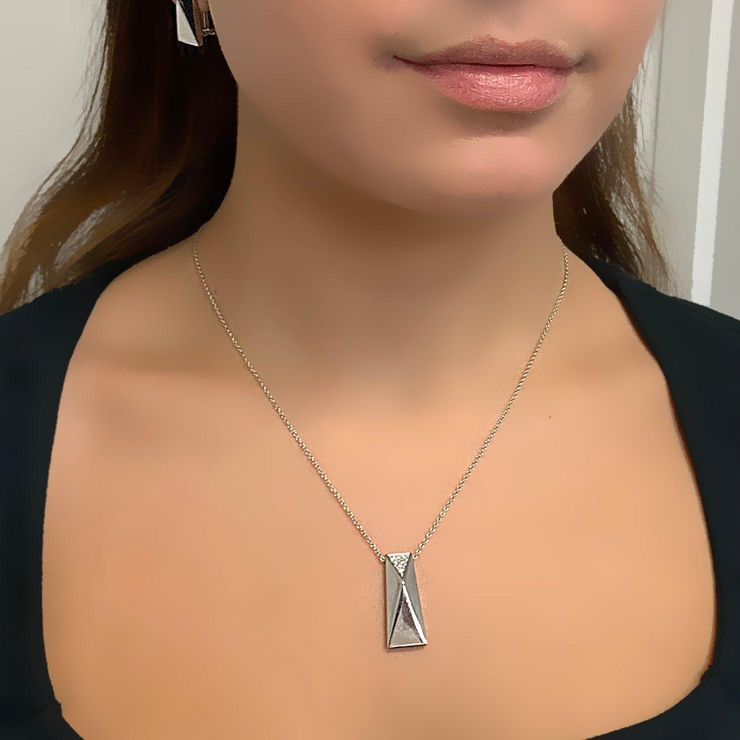 Versace 18k White Gold Diamond Womens Necklace - Thenetjeweler