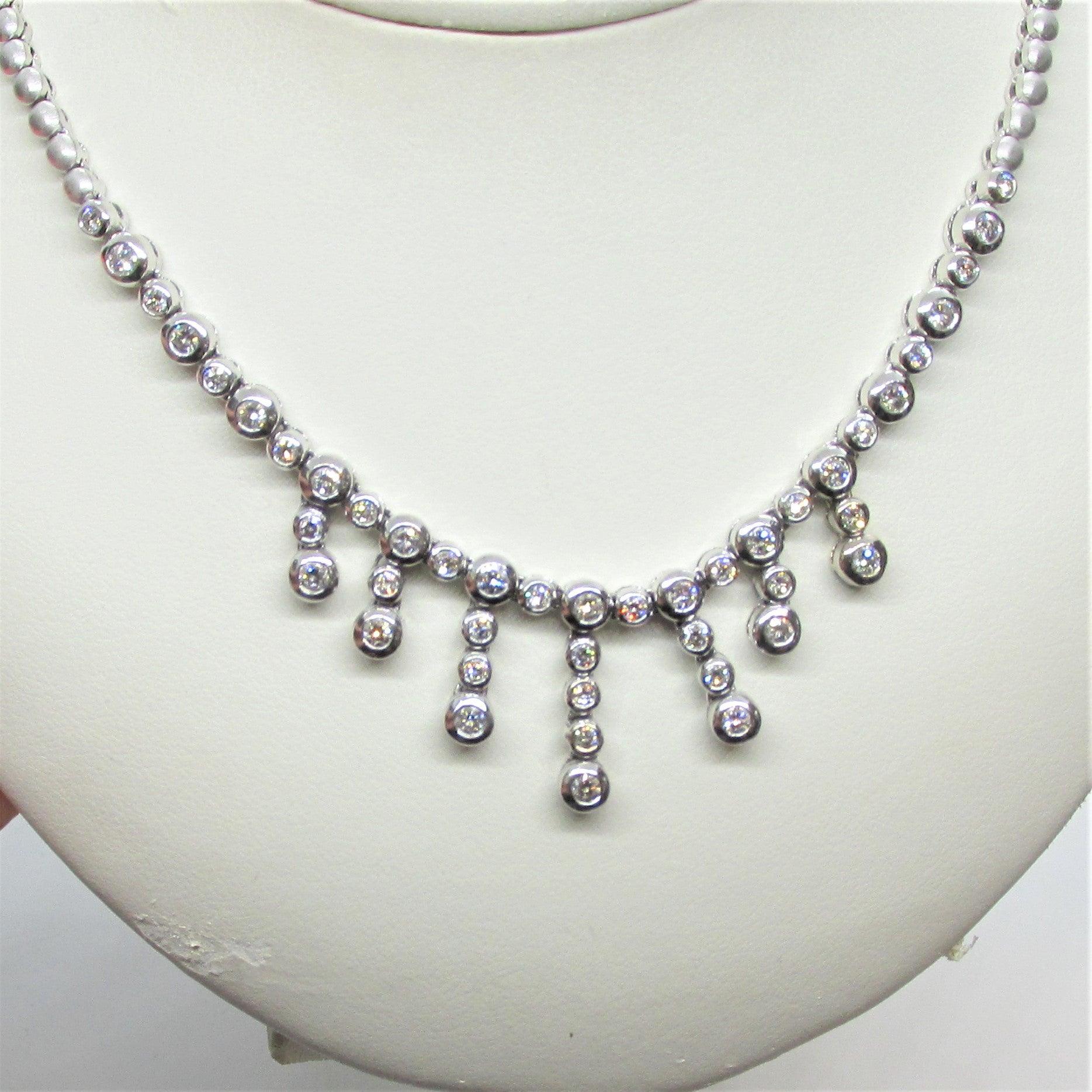 Tennis Diamond Drop Necklace - Thenetjeweler