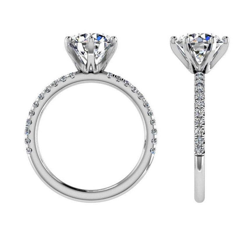 6 Prong Diamond Engagement Ring - Thenetjeweler