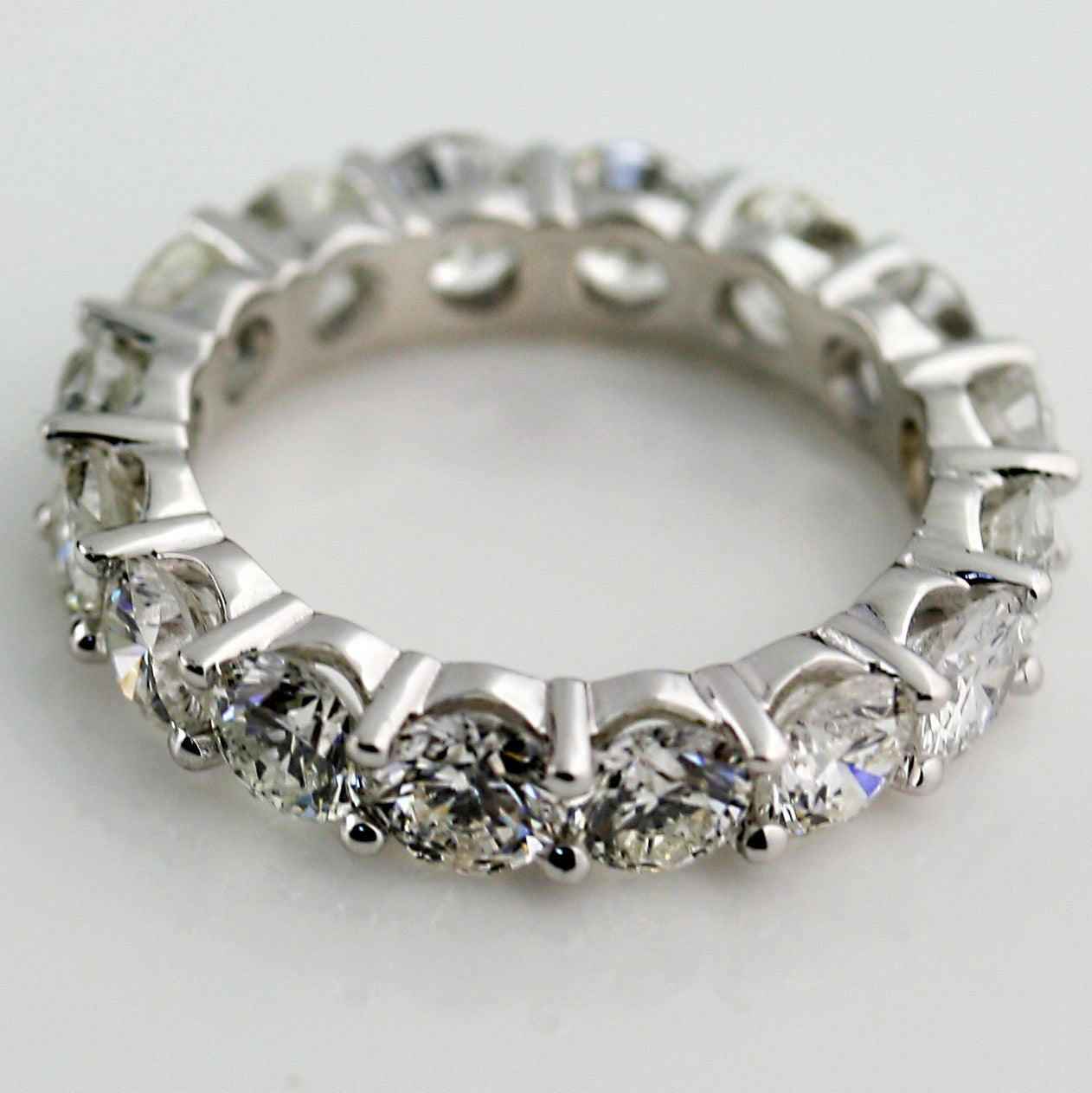 Custom 5 cwt Diamond Eternity Ring Band 18k White Gold