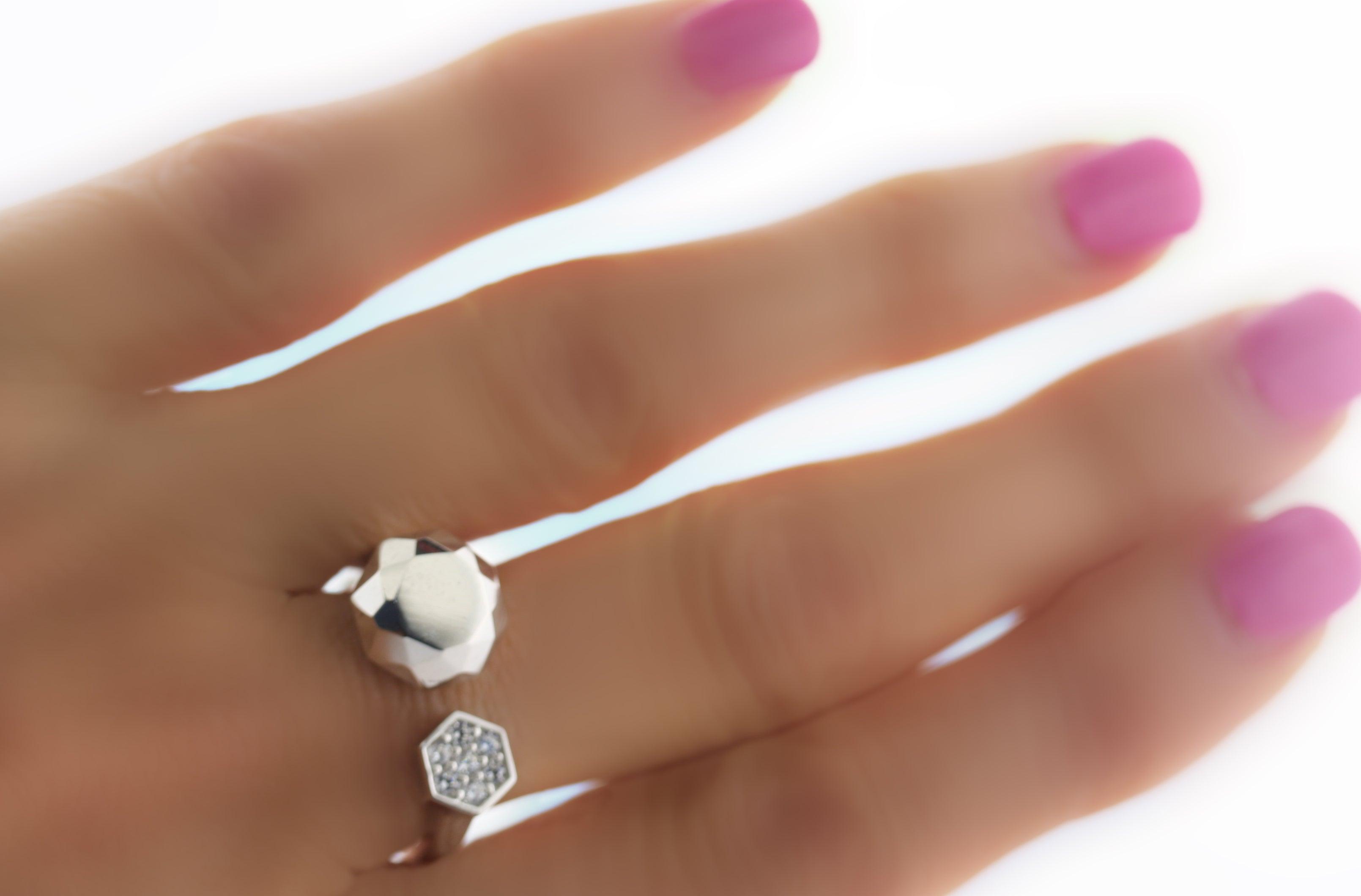 Open Ring Sterling Silver CZ - Thenetjeweler