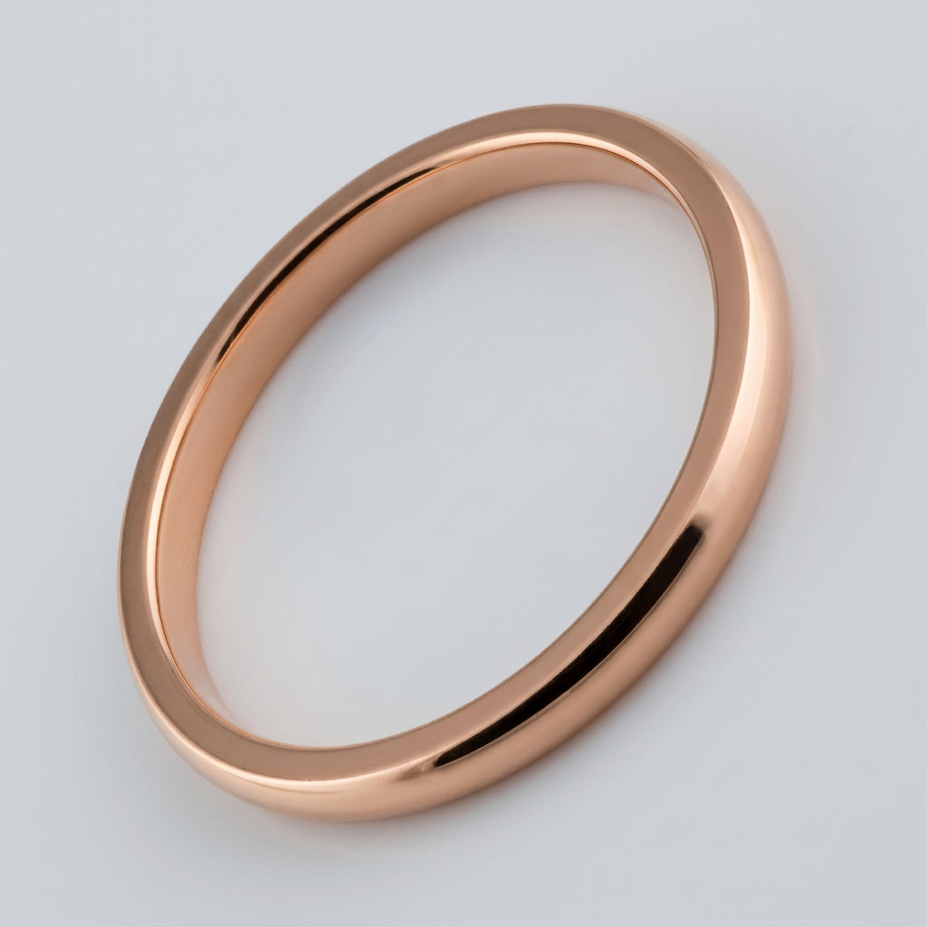 3mm Men's Wedding Ring Rose Gold Comfort Fit - Thenetjeweler