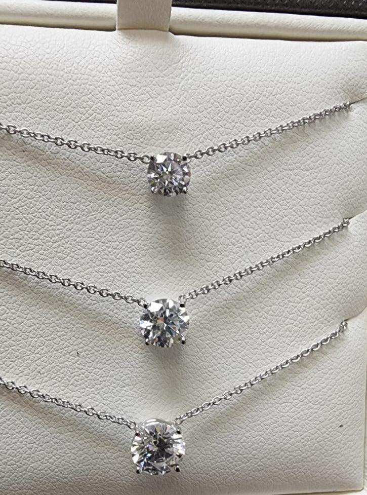 0.70 CT Lab Diamond Solitaire Pendant - Thenetjeweler