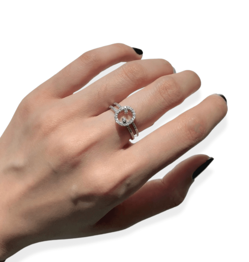 Open Oval Shape Diamond Ring - Thenetjeweler
