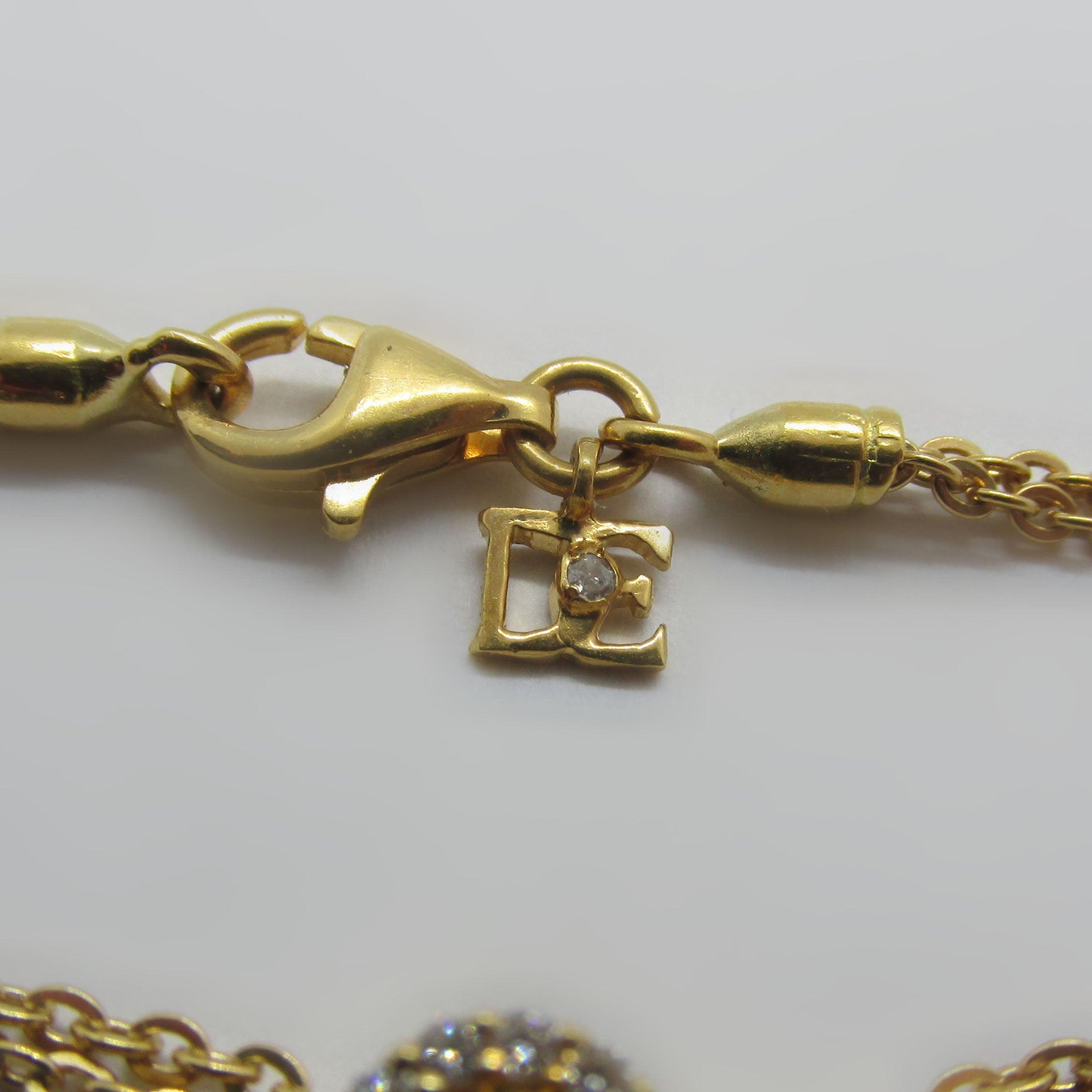 Diamond Drop Pendant in 18K Yellow Gold Necklace - Thenetjeweler