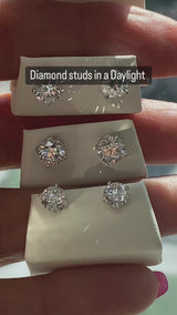 Lab Grown Diamond Stud Earrings 14k White Gold 0.75 ct. tw.